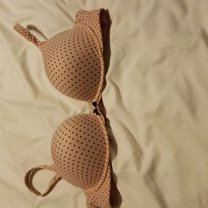 Victoria's Secret Light Pink Bra with Black Dots